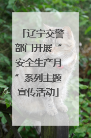 辽宁交警部门开展“安全生产月”系列主题宣传活动