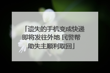 遗失的手机变成快递即将发往外地 民警帮助失主顺利取回