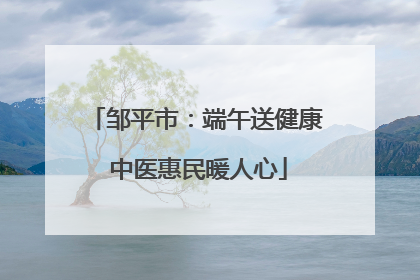 邹平市：端午送健康 中医惠民暖人心