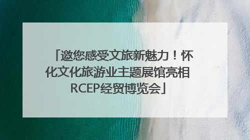 邀您感受文旅新魅力！怀化文化旅游业主题展馆亮相RCEP经贸博览会