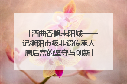 酒曲香飘耒阳城——记衡阳市级非遗传承人周后富的坚守与创新