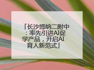 长沙博纳二附中：率先引进AI促学产品，开启AI育人新范式
