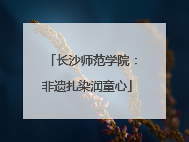 长沙师范学院：非遗扎染润童心