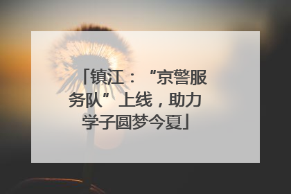 镇江：“京警服务队”上线，助力学子圆梦今夏
