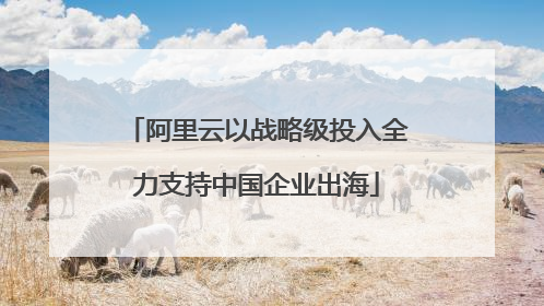 阿里云以战略级投入全力支持中国企业出海
