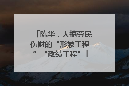陈华，大搞劳民伤财的“形象工程”“政绩工程”