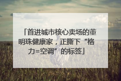 首进城市核心卖场的董明珠健康家，正撕下“格力=空调”的标签