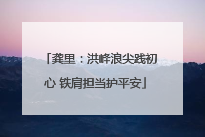 龚里：洪峰浪尖践初心 铁肩担当护平安
