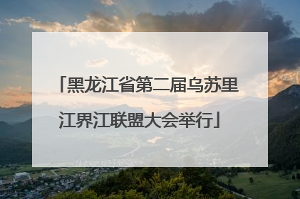黑龙江省第二届乌苏里江界江联盟大会举行