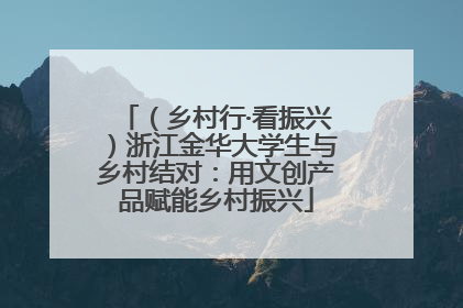 （乡村行·看振兴）浙江金华大学生与乡村结对：用文创产品赋能乡村振兴
