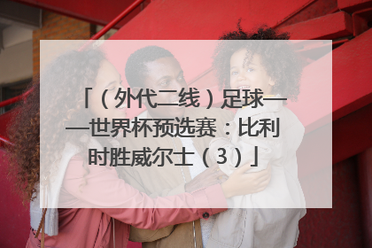 （外代二线）足球——世界杯预选赛：比利时胜威尔士（3）