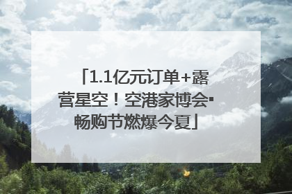 1.1亿元订单+露营星空！空港家博会▪畅购节燃爆今夏