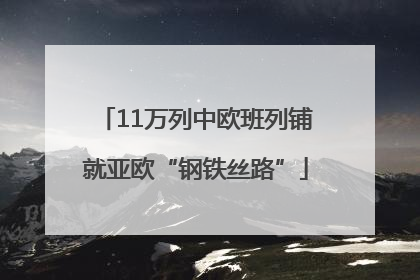 11万列中欧班列铺就亚欧“钢铁丝路”