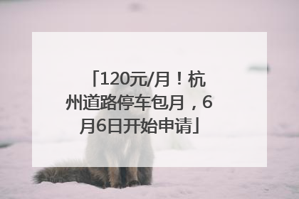 120元/月！杭州道路停车包月，6月6日开始申请