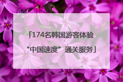174名韩国游客体验“中国速度”通关服务