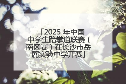 2025 年中国中学生跆拳道联赛（南区赛）在长沙市岳麓实验中学开赛