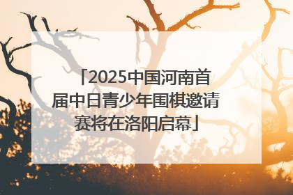 2025中国河南首届中日青少年围棋邀请赛将在洛阳启幕