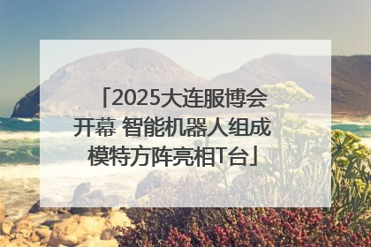 2025大连服博会开幕 智能机器人组成模特方阵亮相T台