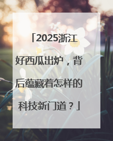 2025浙江好西瓜出炉，背后蕴藏着怎样的科技新门道？
