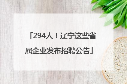 294人！辽宁这些省属企业发布招聘公告