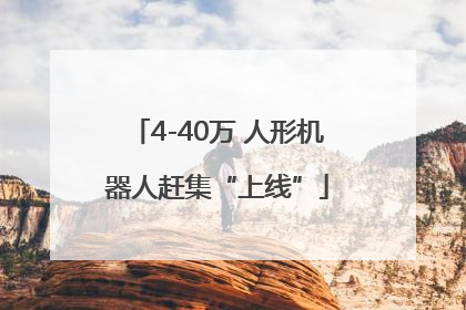 4-40万 人形机器人赶集“上线”