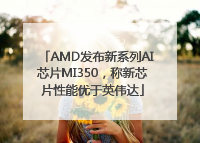 AMD发布新系列AI芯片MI350，称新芯片性能优于英伟达